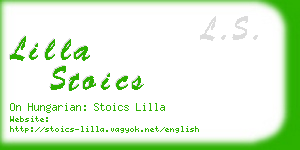 lilla stoics business card